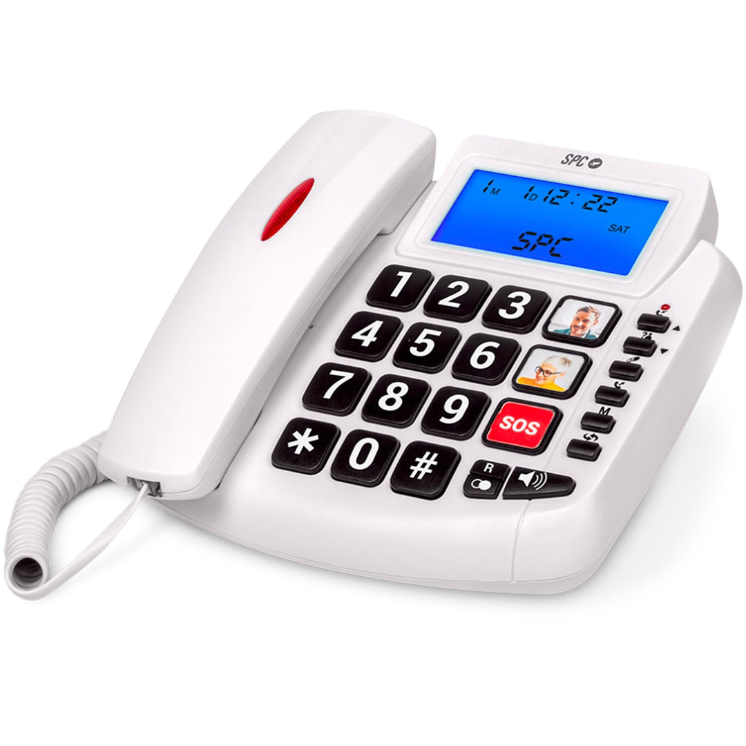 SPC Comfort Volume 2 – Festnetztelefon für Senioren, grosse Tasten, Lautstärkeverstärker, hörgerätek