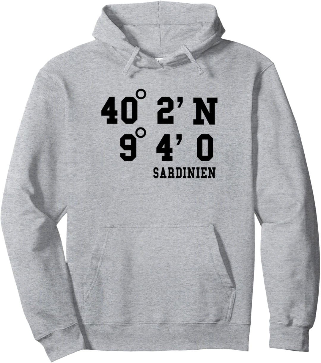 Sardinien Koordinaten Sardegna Urlaub Italien Sardinien Pullover Hoodie