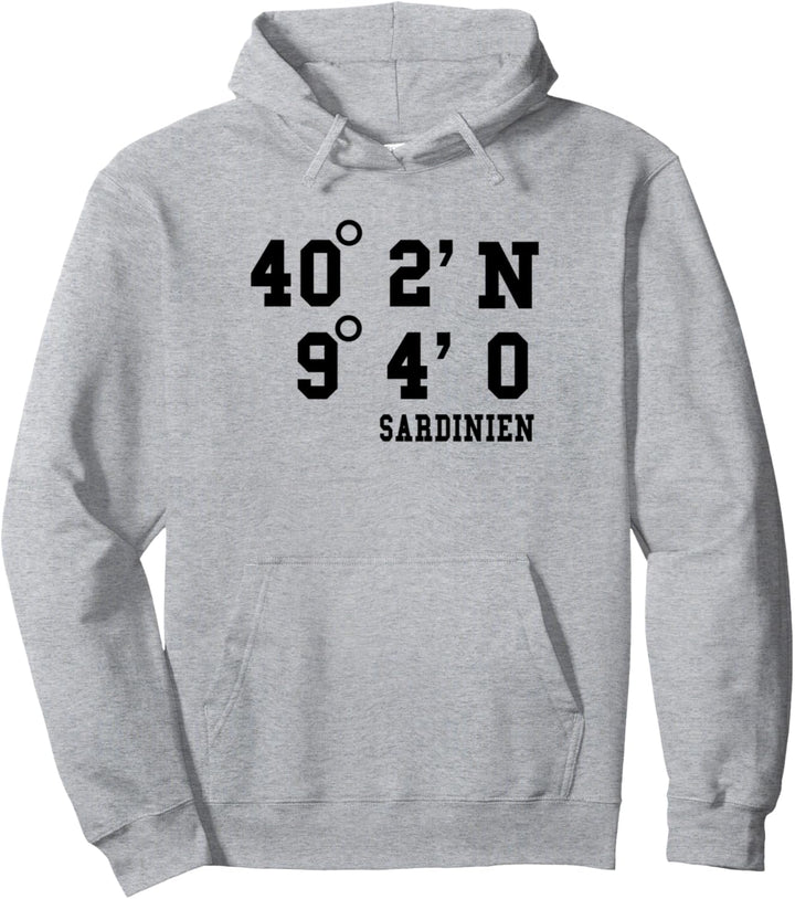 Sardinien Koordinaten Sardegna Urlaub Italien Sardinien Pullover Hoodie