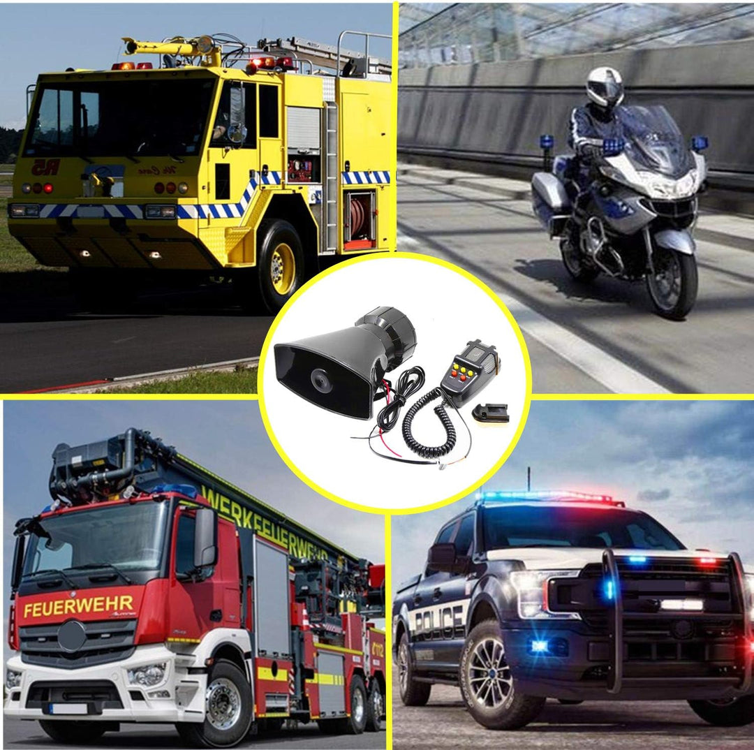 YIYIDA Autohupe Auto Sirene Horn Autohupe Horn Autohupe mit Mikrofon PA-System Notschallverstärker l
