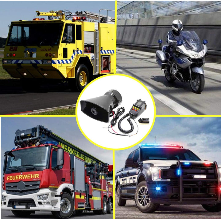 YIYIDA Autohupe Auto Sirene Horn Autohupe Horn Autohupe mit Mikrofon PA-System Notschallverstärker l