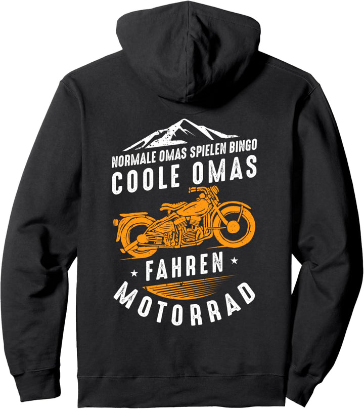 Normale Omas spielen Bingo, coole Omas fahren Motorrad - Fun Pullover Hoodie