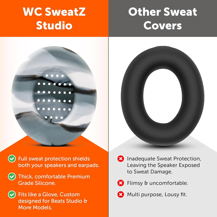 WC SweatZ Schutzhüllen für Ohrpolster, hergestellt von WC | Passend für Beats Studio 3 & 2 & Studio