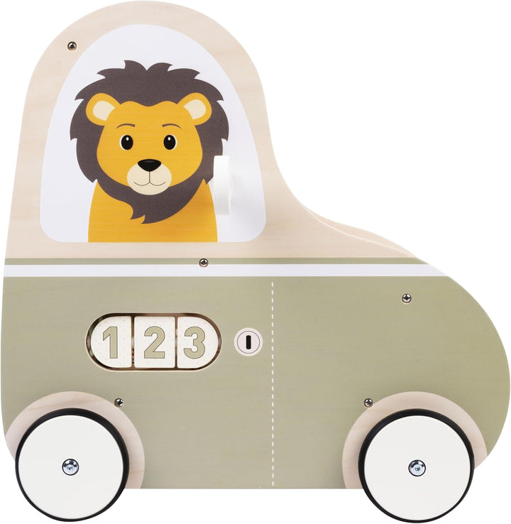Engelhart - 640055 - Holz-Lauflernwagen „Auto“ - Motorische Fähigkeiten fördern - Ab 12 Monaten Schi