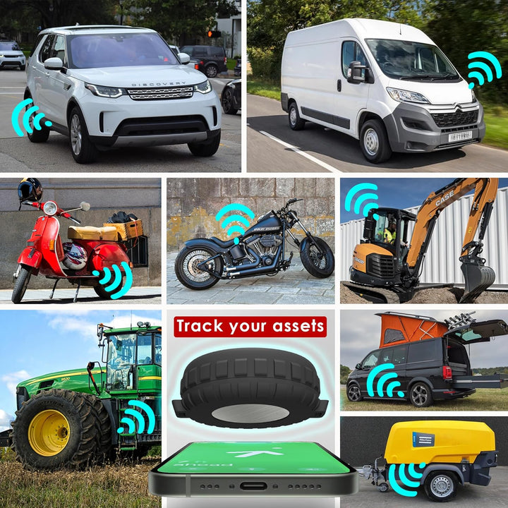 4X PREMIUM magnethalterung, klebende & kabelbinderbare Hülle | Kompatibel mit Apple AirTag | Wasser-