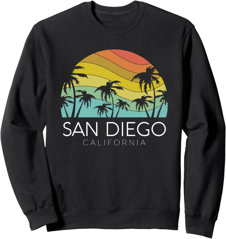 San Diego Retro California Beach La Jolla Oceanside Carlsbad Sweatshirt