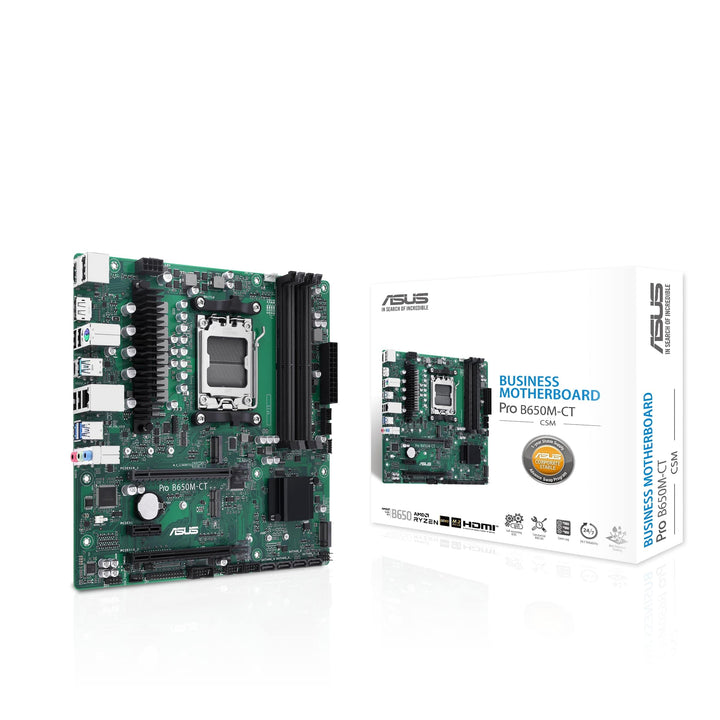 ASUS Pro B650M-CT-CSM Business Mainboard Sockel AMD AM5 (Ryzen 7000, micro-ATX, DDR5 Speicher, PCIe