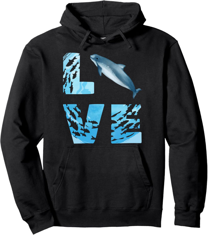 LOVE Schweinswal Wal Meerestiere Wale Pullover Hoodie