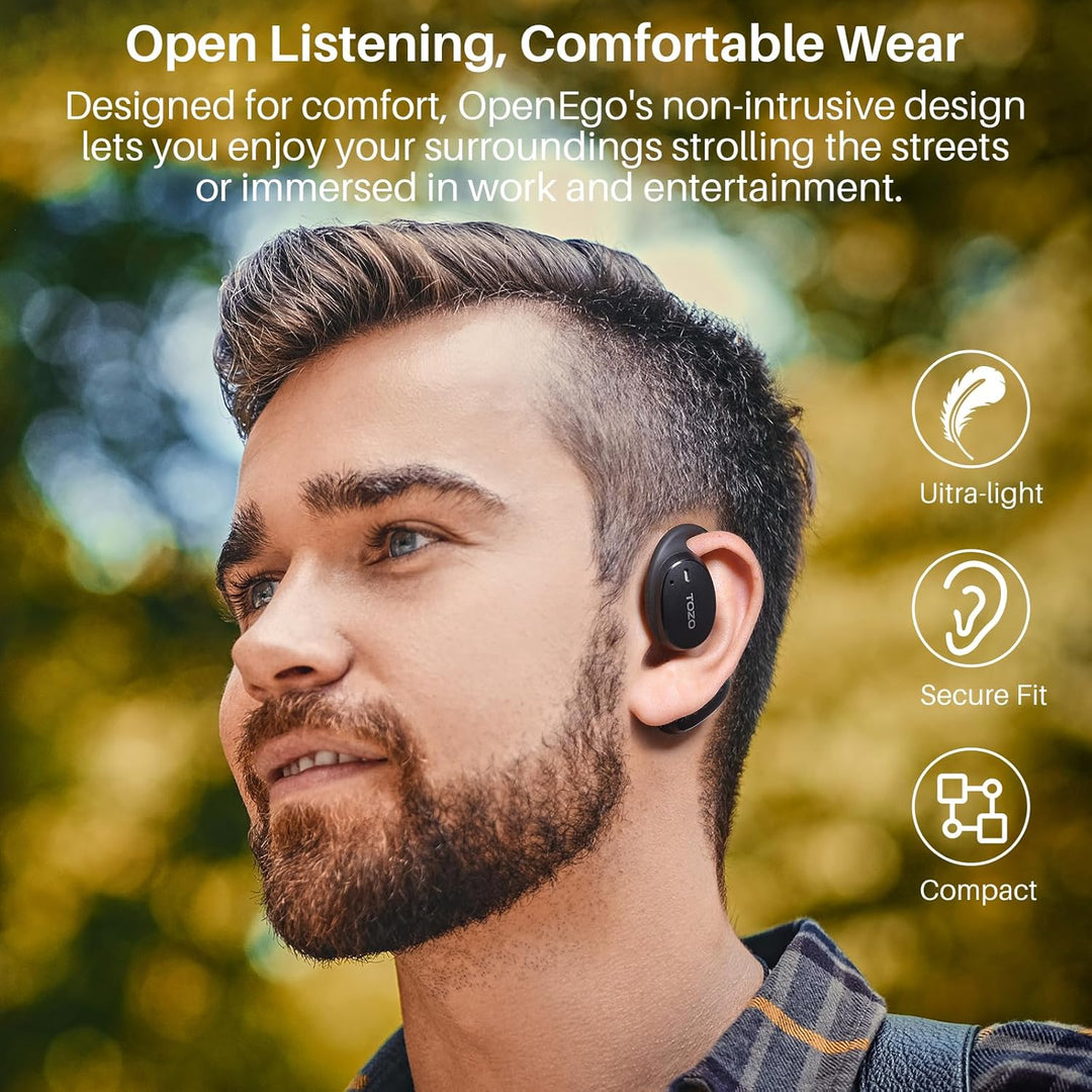 TOZO OpenEgo Open Ear Kopfhörer 5.3 Bluetooth Kopfhörer Sport mit Ohrbügel,Kopfhörer Kabellos Blueto