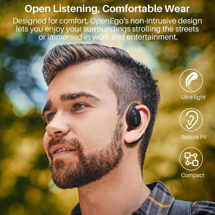 TOZO OpenEgo Open Ear Kopfhörer 5.3 Bluetooth Kopfhörer Sport mit Ohrbügel,Kopfhörer Kabellos Blueto