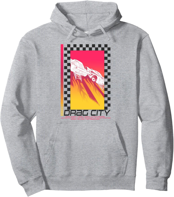 Disney Pixar Cars Drag City Flames Poster Pullover Hoodie
