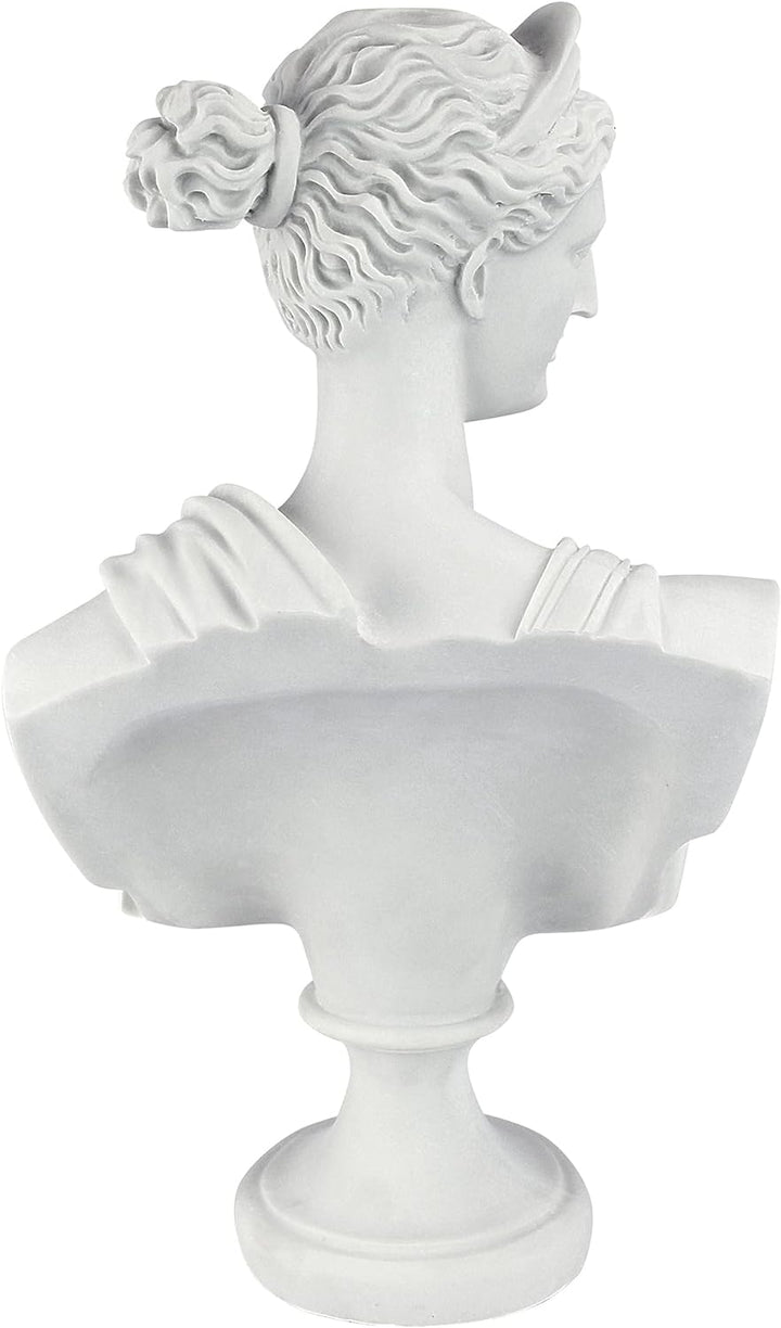 Design Toscano Diana von Versailles: Skulpturale Büste aus Marmor-Kunstharz Garten Standard, Garten