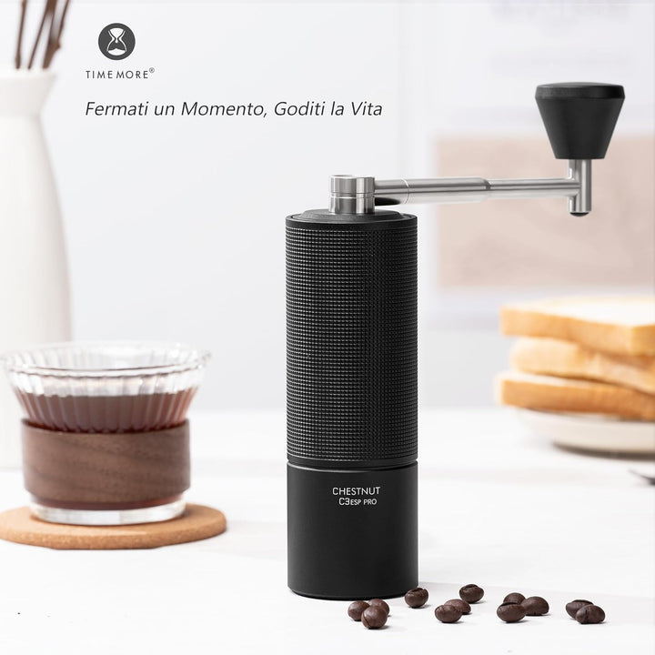Chestnut C3 ESP PRO, TIMEMORE Kaffeemühle Manuell, Upgrade Integrierte Ganzmetallgehäuse, Handkaffee
