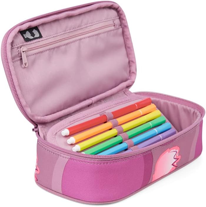 Satch Schlamperbox extra gross inkl. Trennfach Reissverschlussfach Stiftehalter Geodreieck Sichtfens