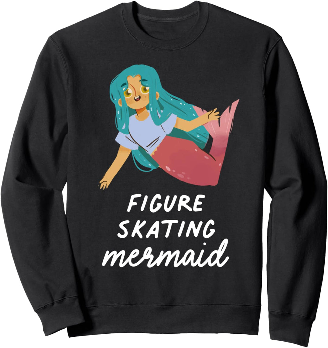 Eiskunstlauf Meerjungfrau Mädchen Lustiger Sport Geburtstag Sweatshirt