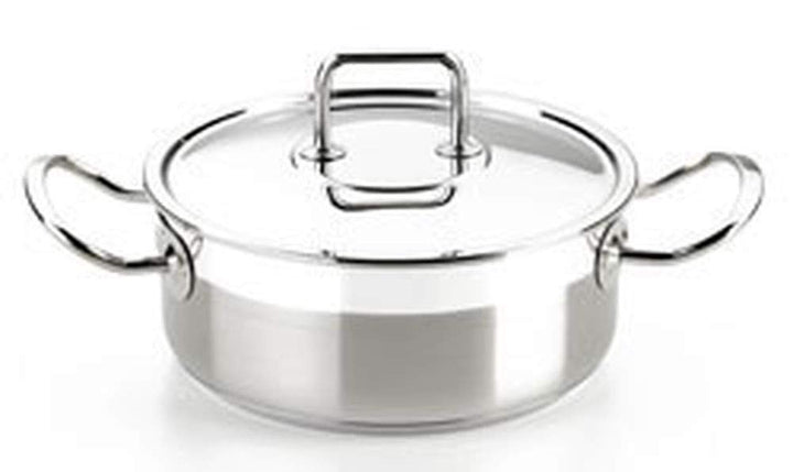 Casa Viva Bra Profesional Stieltopf aus Edelstahl 18/10 mit Deckel, 30 cm.Für alle Herdarten geeigne