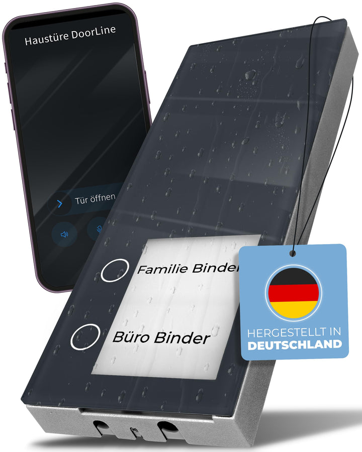 Slim DECT Farbe: Anthrazit von Telegärtner Elektronik l Clevere Türstation l per Knopfdruck mit der