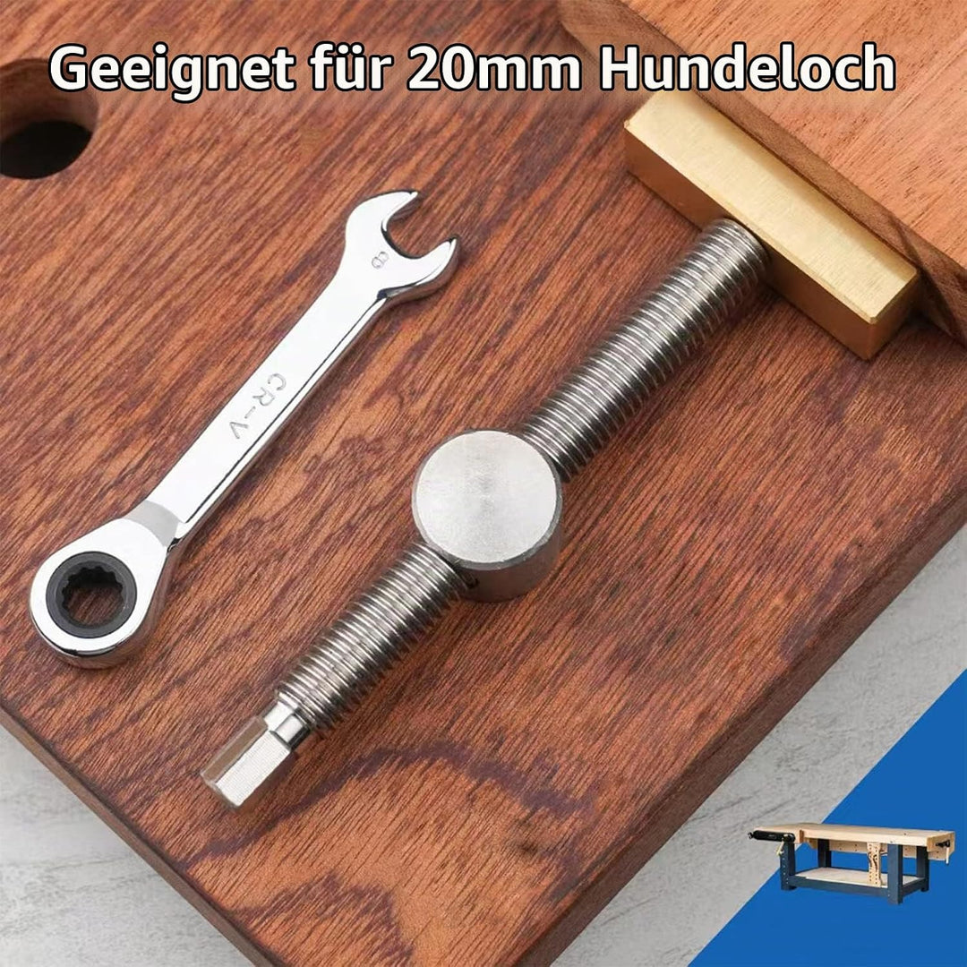 2 Stück Tisch-Werkbank, Werkbank Klemme für 20-mm-Loch, DIY-Positionierung, Holzbearbeitung, verstel
