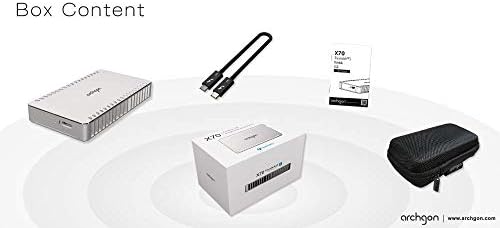 Archgon X70 480GB Silber Thunderbolt 3 Portable External PCIE SSD (up to R/W 1600/1100 MB/s) nur für