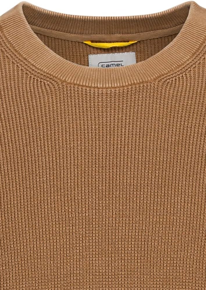 camel active Herren Strickpullover aus Bio-Baumwolle S Wood, S Wood