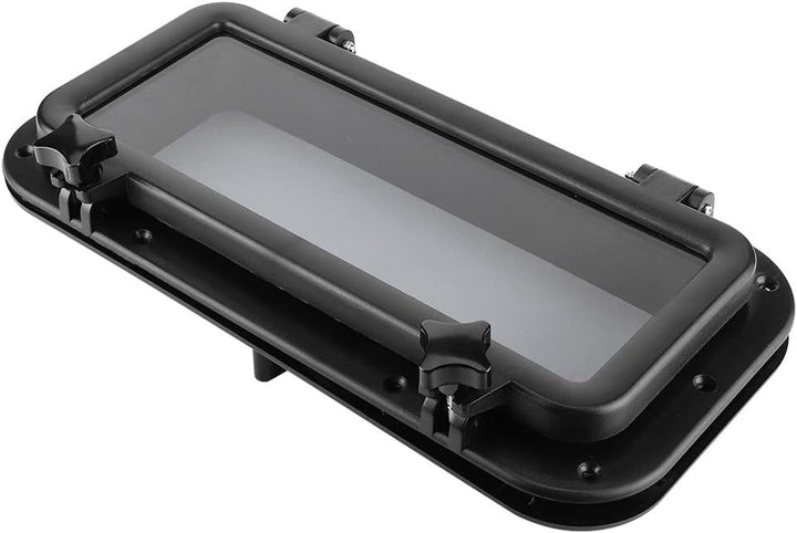 Ladieshow Boot Bullauge 4mm Öffnung Portlight Rechteckiges Bullauge Temperglas UV-beständige Fenster