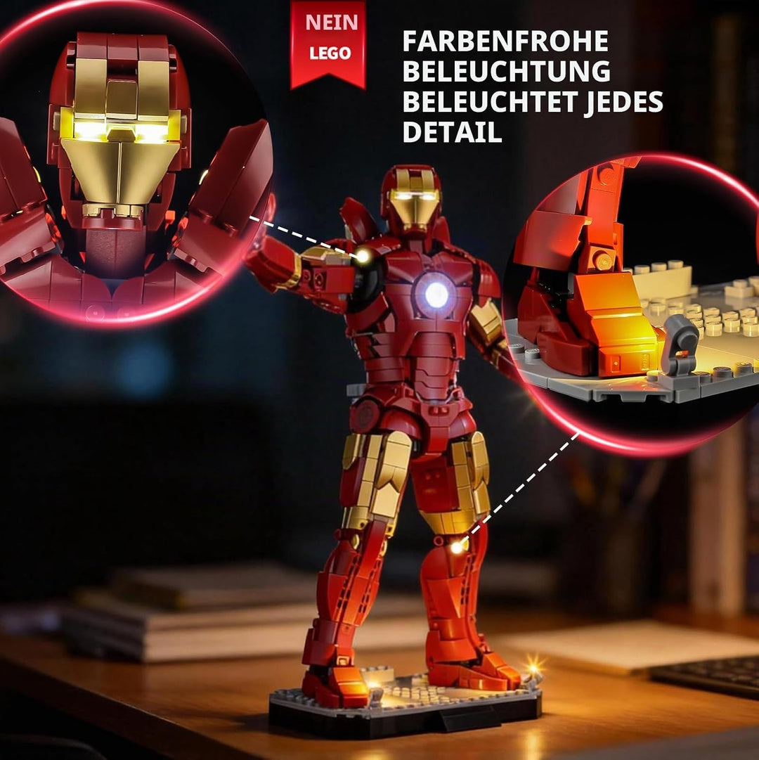 BRIKSMAX LED Beleuchtung für LEGO Architecture Iron Man Mark 3 Sammleredition 76344, kompatibles Lic