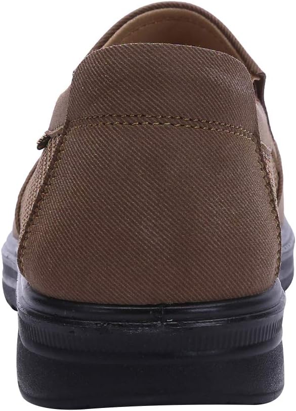 Jamron Herren Sommer Atmungsaktiv Mesh Loafers Fahrschuhe Leicht Freizeit Sneakers 39.5 EU Braun, 39