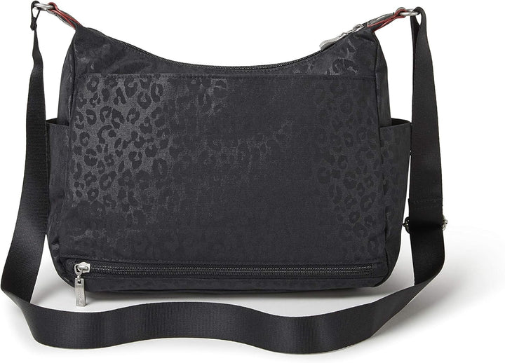 Baggallini Damen Anywhere Large Überall Hobo Einheitsgrösse Schwarz (Black Cheetah), Einheitsgrösse