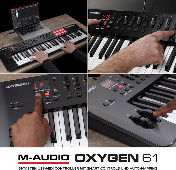 M-Audio Oxygen 61 V – 61-Tasten USB MIDI Keyboard Controller mit Beat Pads, Smart Chord &amp; Scale Modi