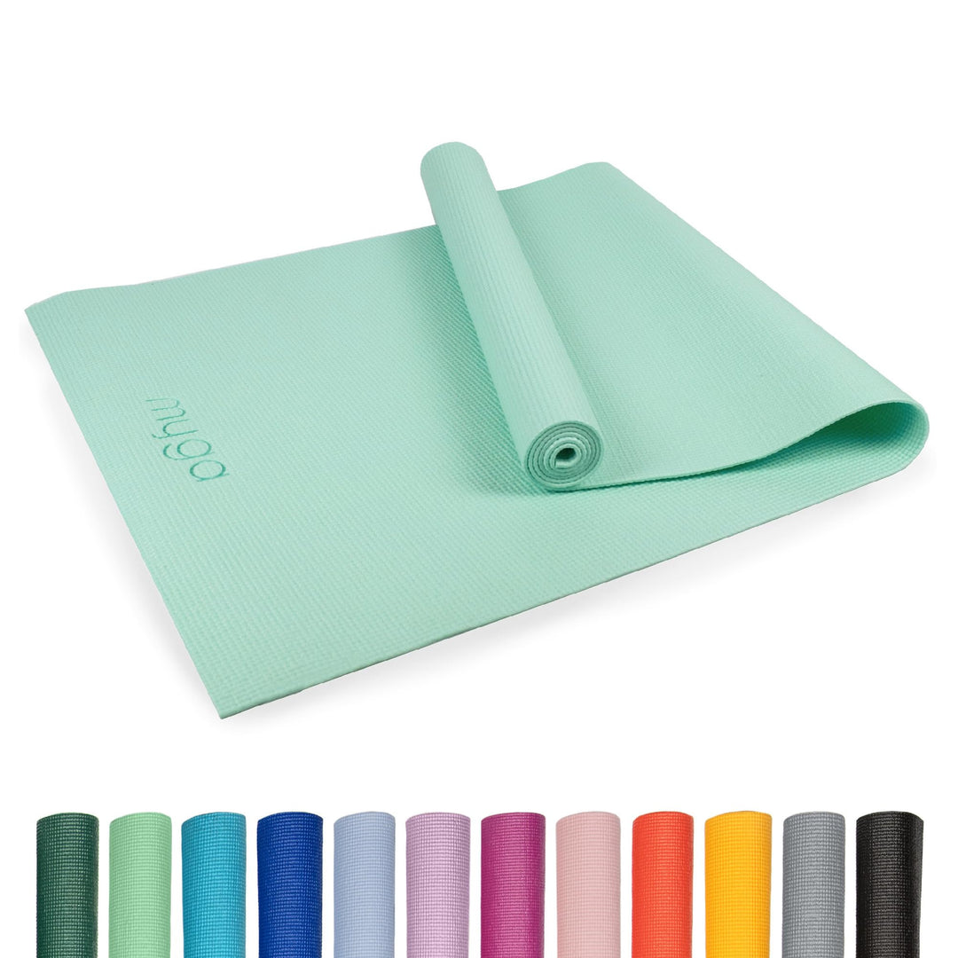 Myga Einsteiger-Yogamatte | Rutschfest &amp; Leicht zu tragen – 4 mm Dicke | Ideal für Yoga, Pilates, Me