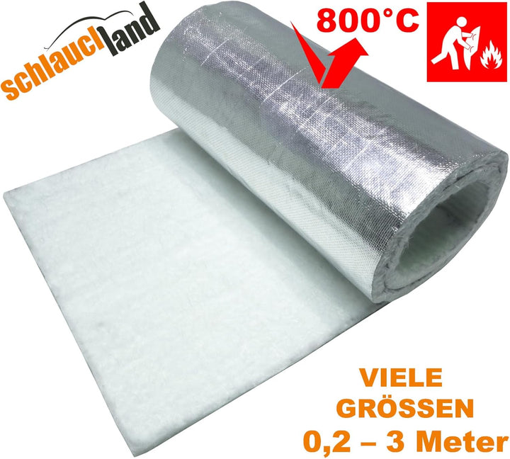Hitzeschutzmatte 10mm Alu-Keramik 1,0m x 0,5m *** Turbo Auspuff Krümmer Isoliermatte Hitzeschutzfoli