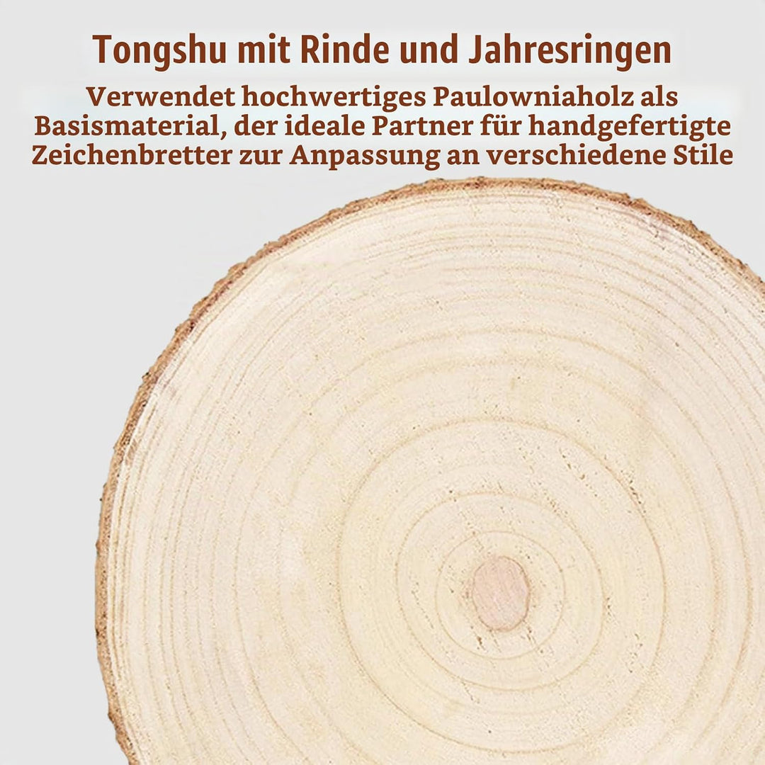 Holzscheiben, 28-32cm Holzscheiben zum Basteln Runde Holzscheibe Untersetzer Holz Log Durchmesser Oh