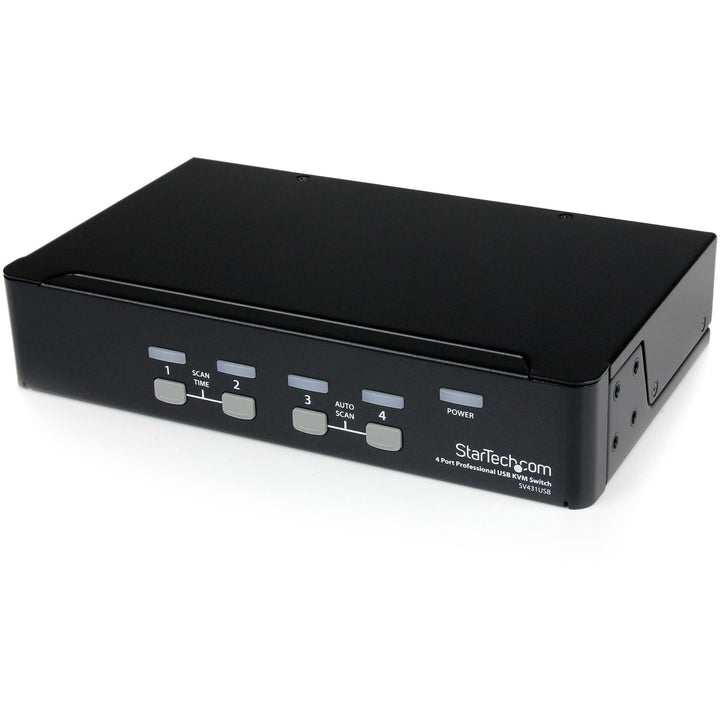StarTech.com 4 Port VGA USB KVM Switch mit Hub - VGA KVM Umschalter für 4 PC's - Desktop KVM Switch