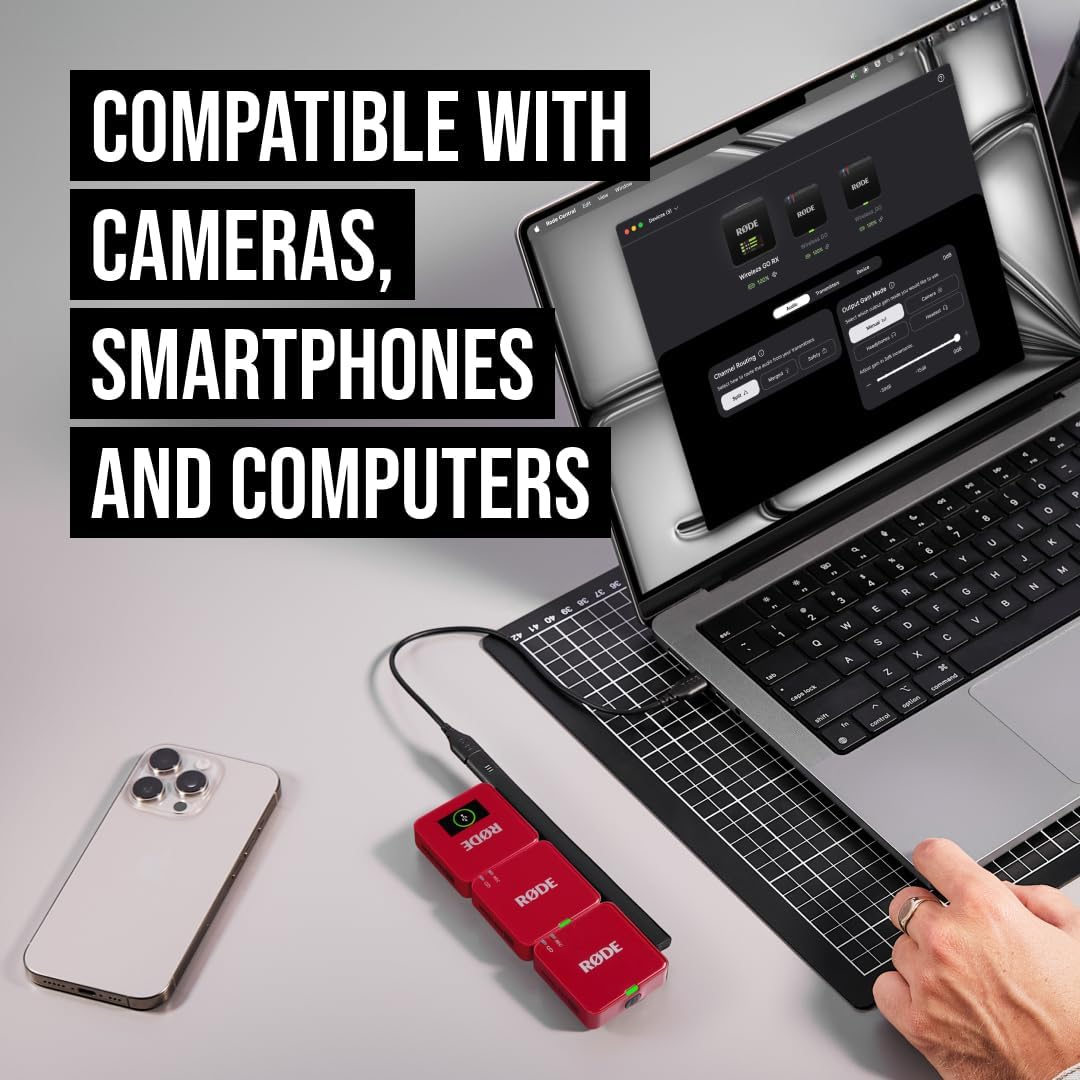 RØDE Wireless GO (Gen 3) – Kompakter kabelloser Mikrofon – Kristallklarer Klang, 32-Bit Float Aufnah