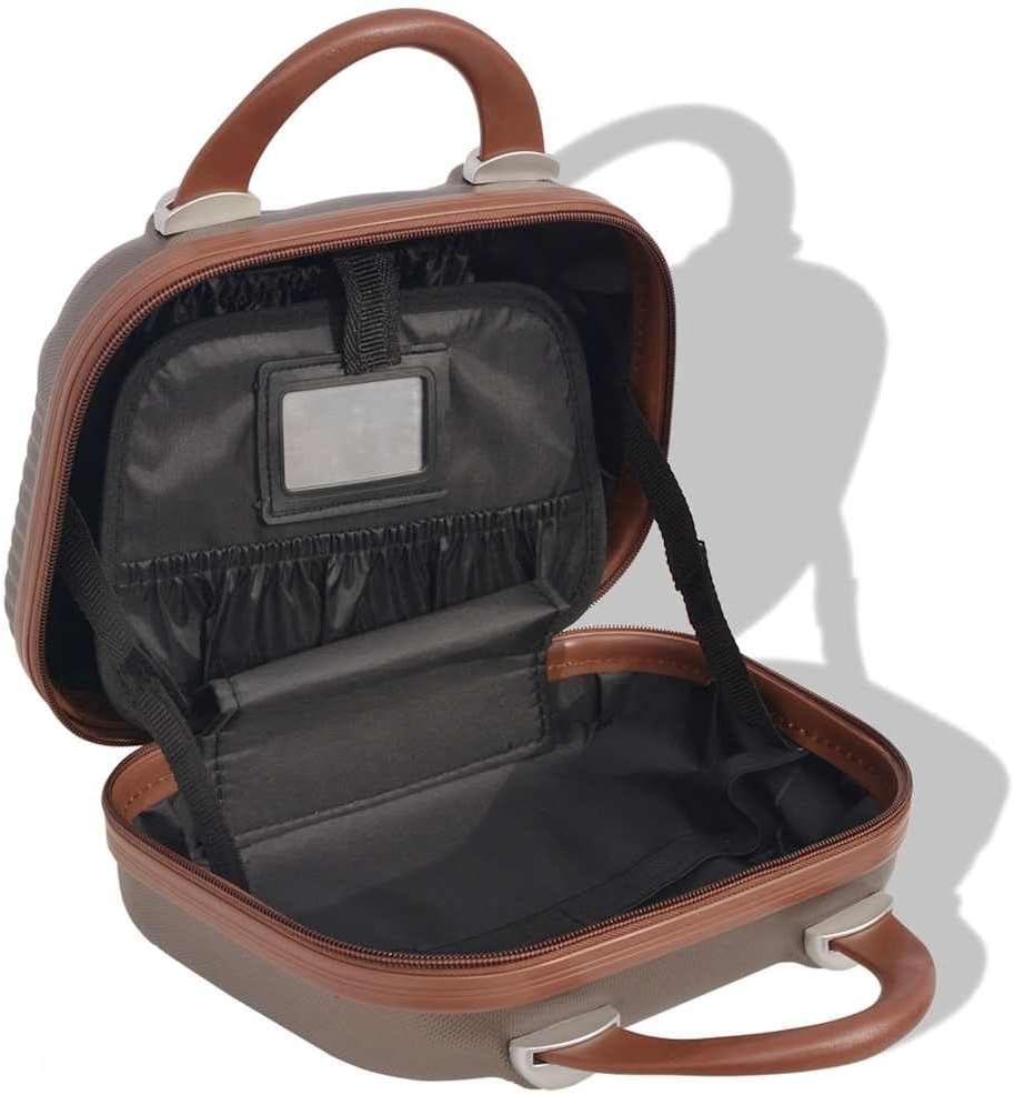 vidaXL Kofferset 4-TLG. Kaffeebraun Hartschalenkoffer Reisekoffer Set Trolley