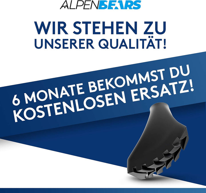 Wanderstöcke Aufsätze [14 Stück] Profi Wanderstock Aufsatz Set für alle gängigen Wanderstöcke & Nord