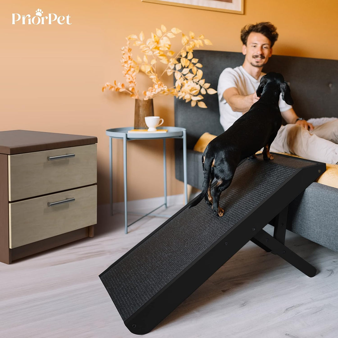 Hunderampe - Hundetreppe für kleine Hunde und grosse Hunde - Einstellbar 18-53 cm - Für Bett Sofa -