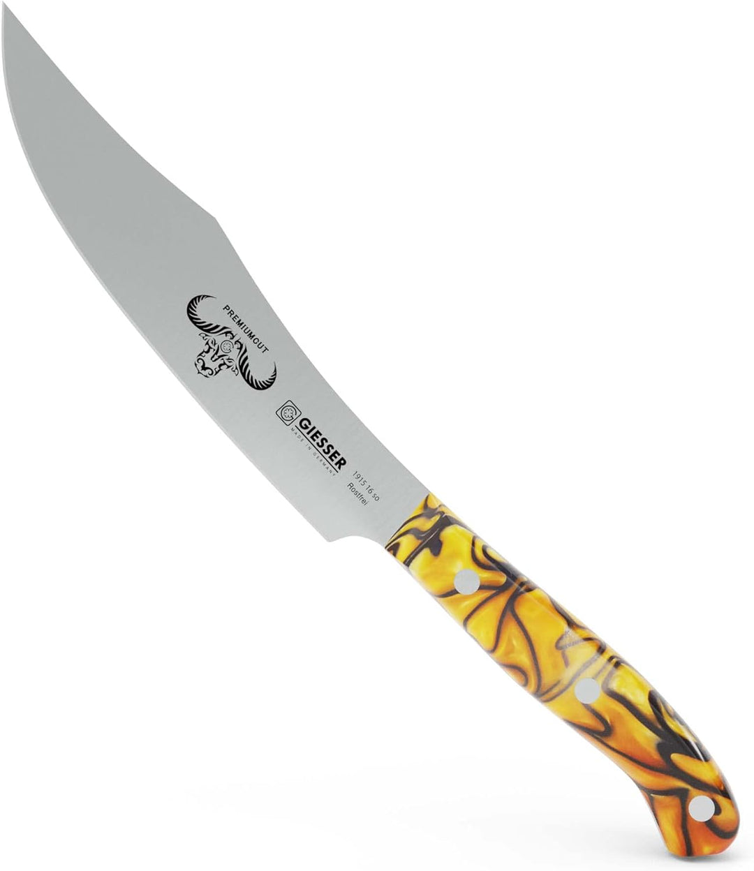 GIESSER seit 1776 - Made in Germany - Zubereitungsmesser 16 cm Spicy Orange, PremiumCut Veggie No 1,