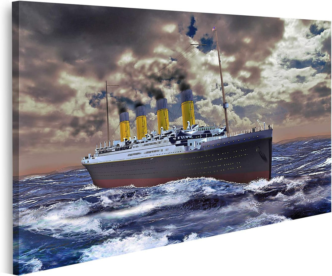 islandburner Bild auf Leinwand Titanic Bilder Wandbilder Poster Leinwand 100x57cm, Leinwand 100x57cm
