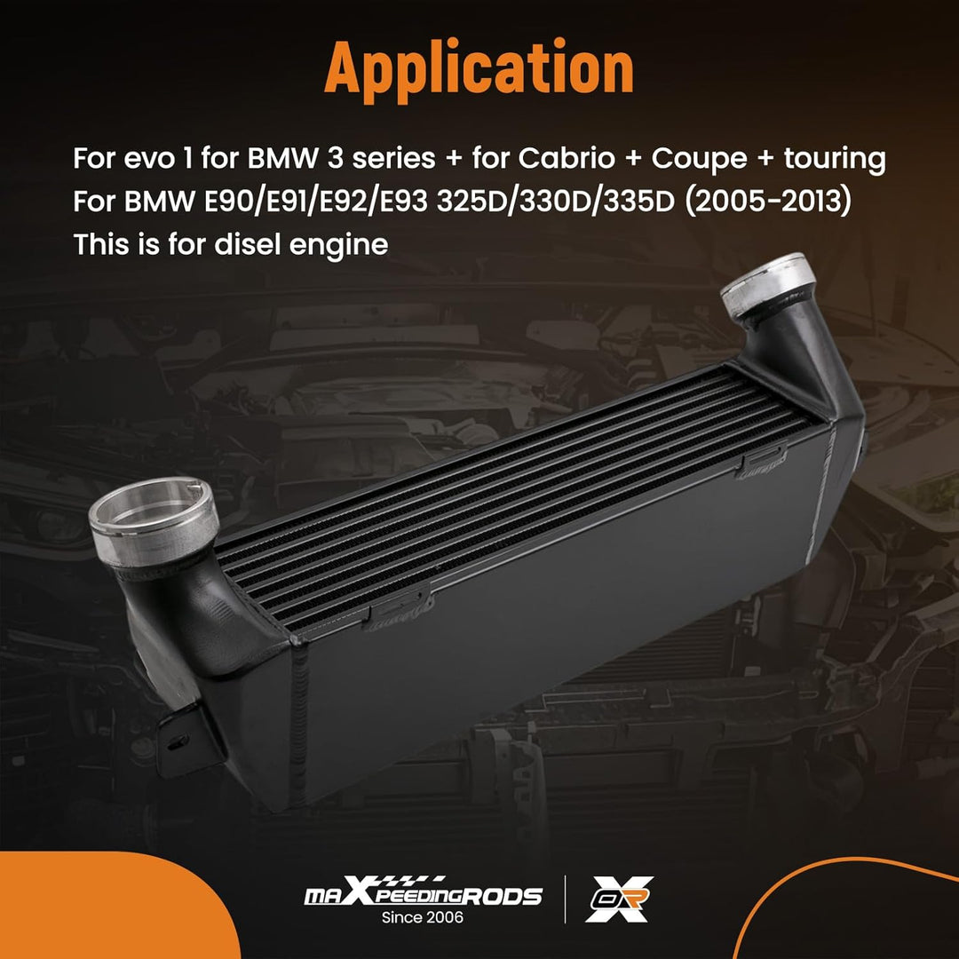 maXpeedingrods Intercooler Ladeluftkühler für 3er E90 E93 E92 E91 325d 330d 335d LLK Aluminiumlegier