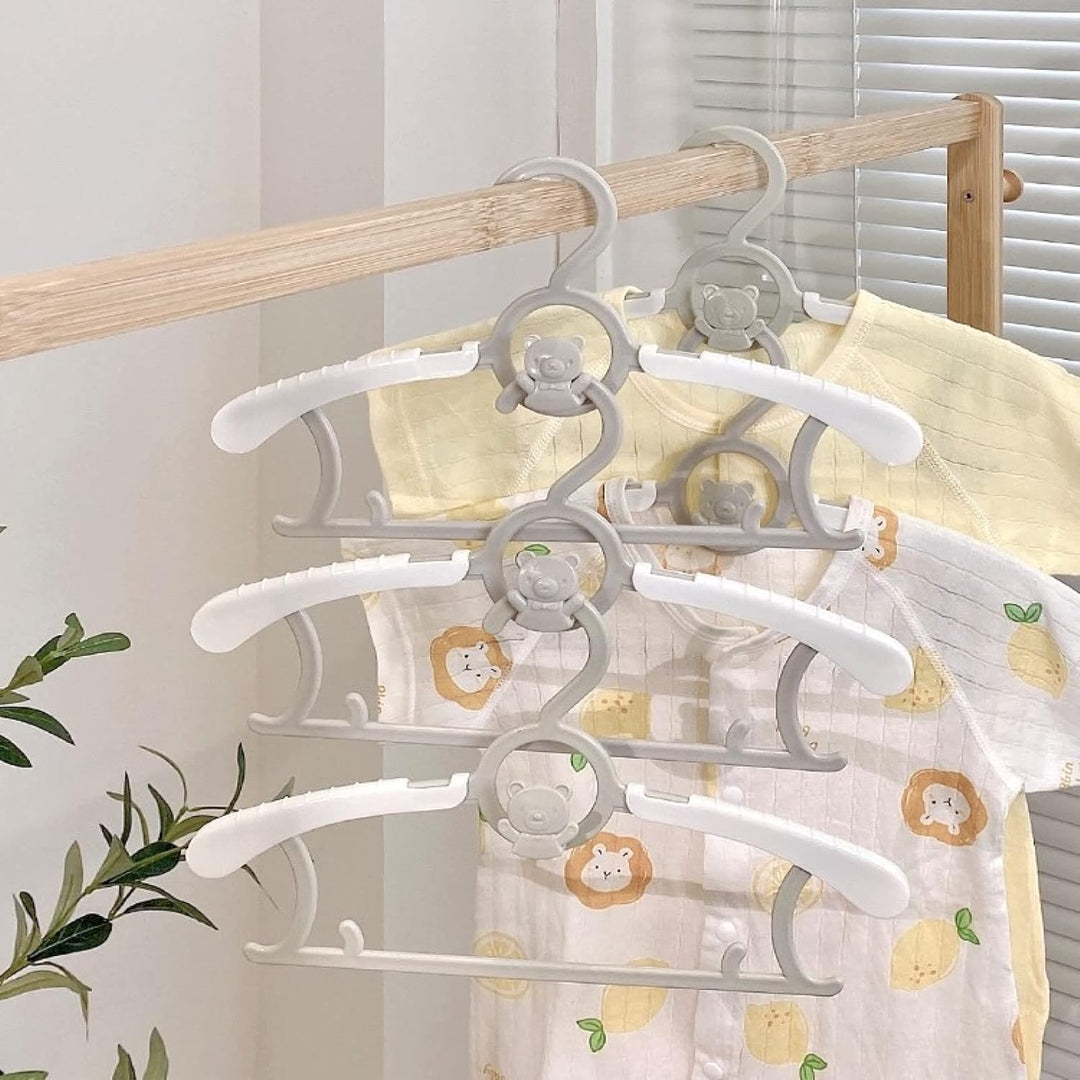 HGYZE Babykleiderbügel Antirutsch 20 Stück, 29-37cm Ausziehbare Kinderkleiderbügel mit Hosenständer,