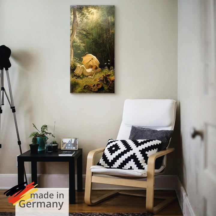 ARTland Leinwandbilder Wandbild Bild auf Leinwand 30x60 cm Wanddeko Natur Bäume Lichtungen Regenschi