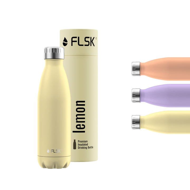 FLSK Trinkflasche – Premium Edelstahl Thermosflasche – 100% auslaufsicher &amp; kohlensäuregeeignet – hä