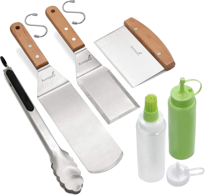 Exklusives Grillwender Set aus hochwertigem Edelstahl - BBQ Grillset in erstklassiger Qualität für H
