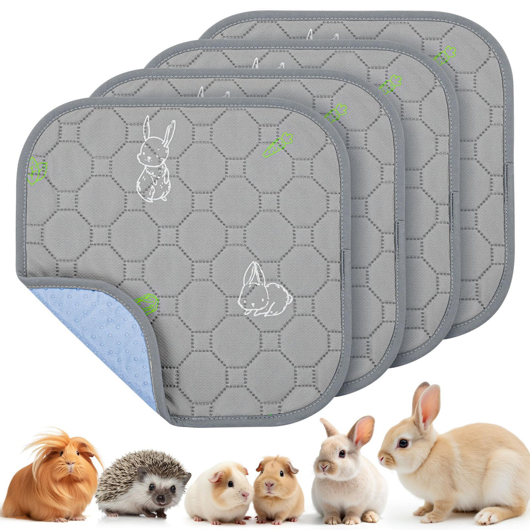 30x30cm wasserdichte Pipipads für Meerschweinchen, 4 Stück super saugfähige PIPI unterlagen Kaninche