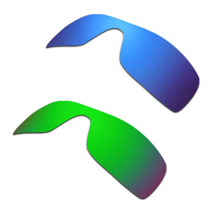 HKUCO Plus Mens Replacement Lenses For Oakley Batwolf Blue/Green Sunglasses