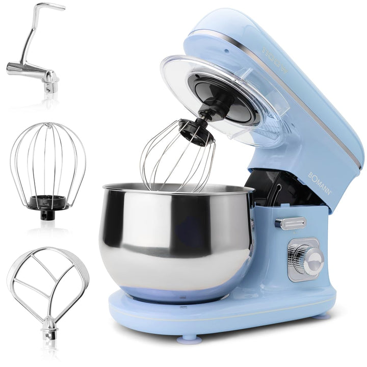 Bomann® Retro Küchenmaschine zum backen | Knetmaschine 5L mit starkem 1100W Motor | Teigmaschine ink