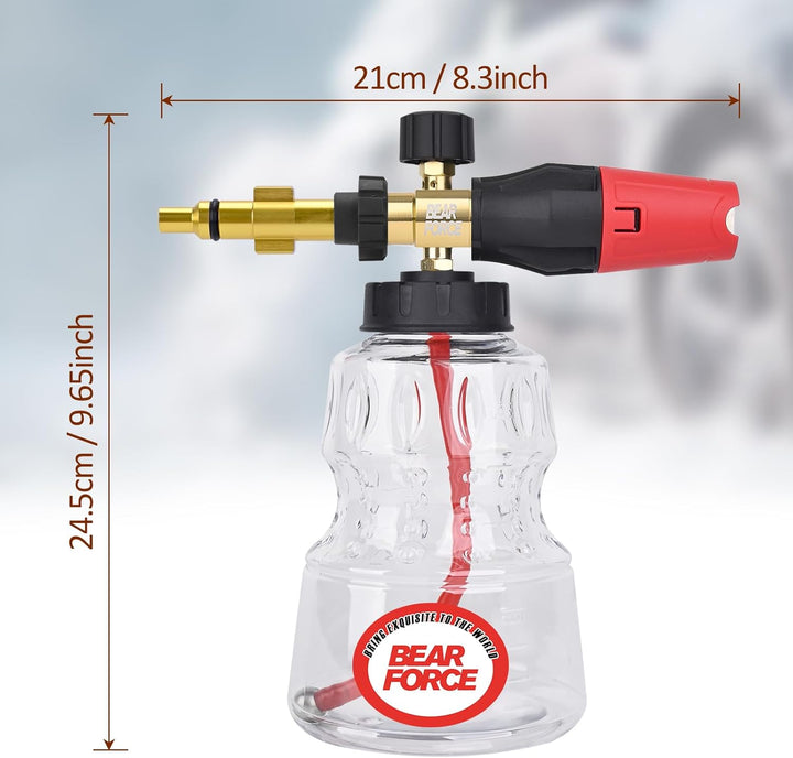 BEAR FORCE Hochdruckreiniger Schneeschaumlanze kompatibel für Lavor Wash Lidl, Vax, Parkside, Sterwi