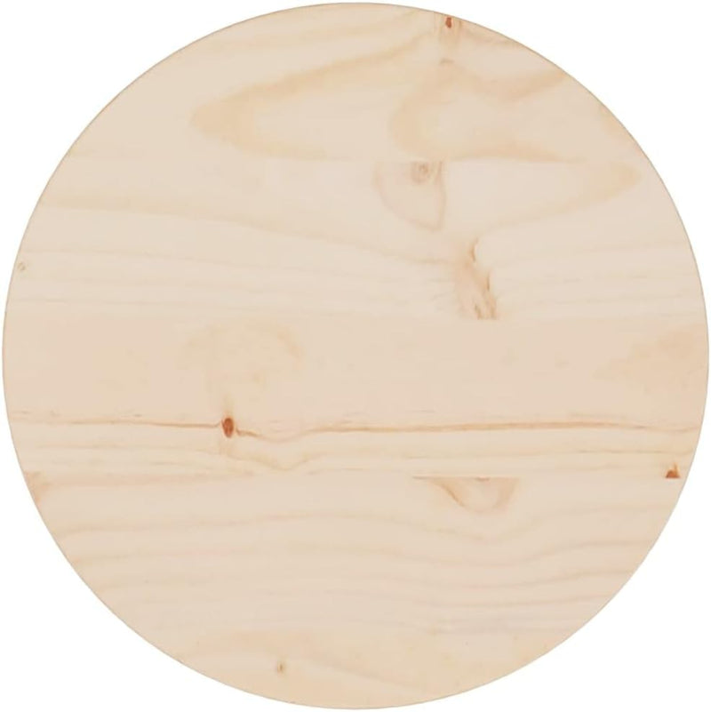 homiuse Tischplatte Rund Hellbraun Ø30x2,5 cm Massivholz Kiefer Holzplatte Massiv Holzplatte Rund Ti