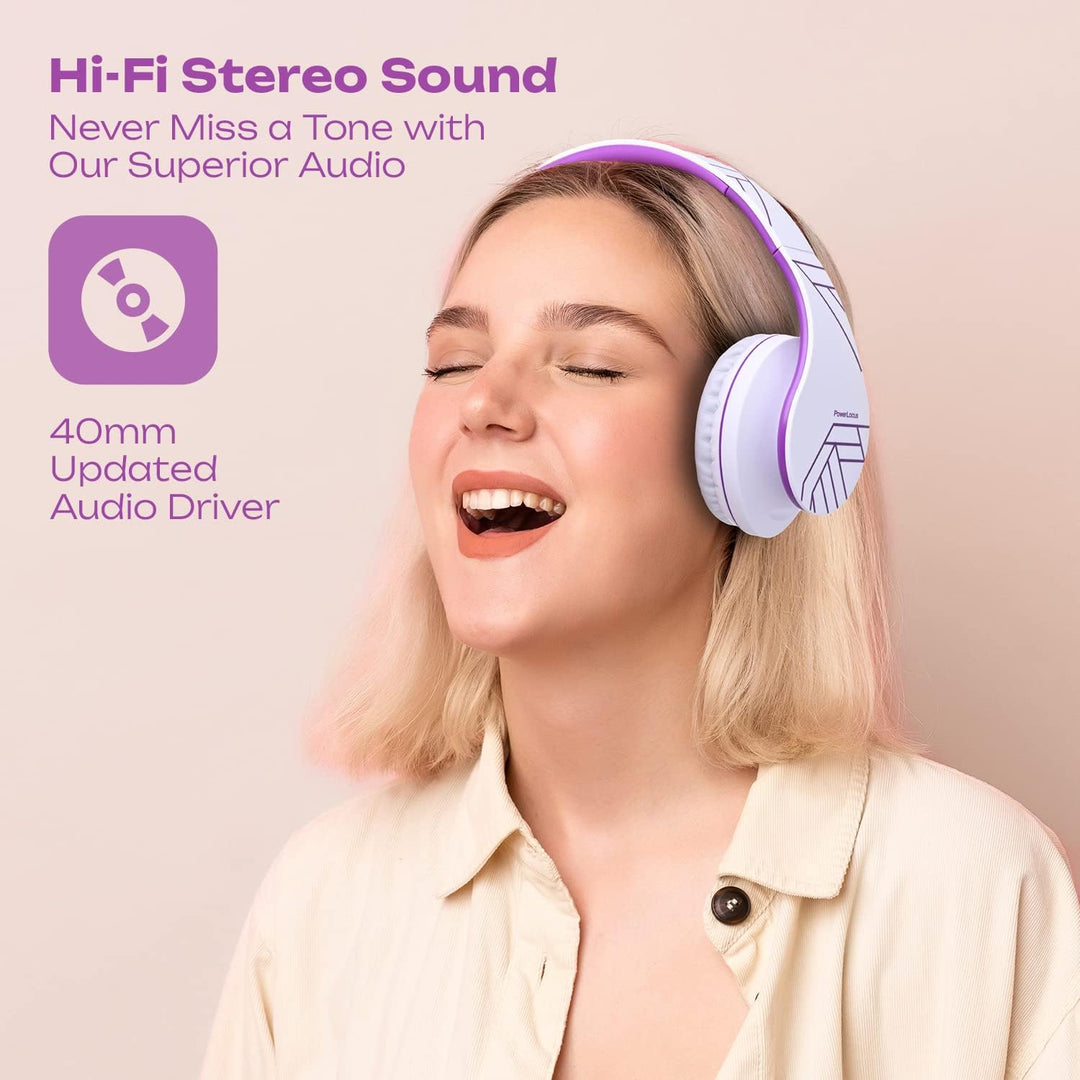 PowerLocus Bluetooth Over-Ear Kopfhörer, Kabellos Stereo Faltbare Kopfhörer Kabellose und Kabel-Kopf